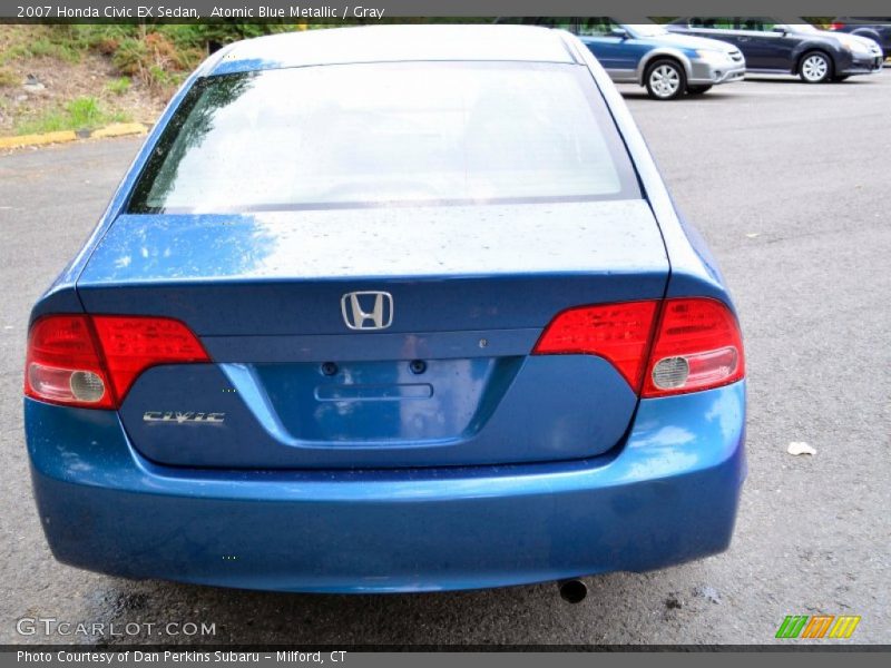Atomic Blue Metallic / Gray 2007 Honda Civic EX Sedan