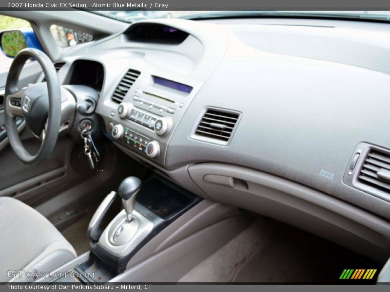 Atomic Blue Metallic / Gray 2007 Honda Civic EX Sedan