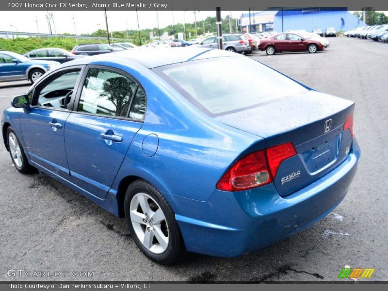 Atomic Blue Metallic / Gray 2007 Honda Civic EX Sedan