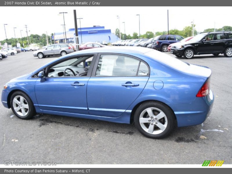 Atomic Blue Metallic / Gray 2007 Honda Civic EX Sedan