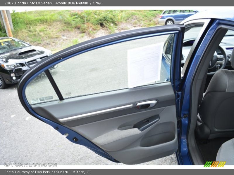 Atomic Blue Metallic / Gray 2007 Honda Civic EX Sedan