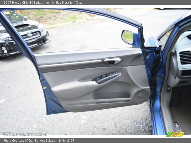 Atomic Blue Metallic / Gray 2007 Honda Civic EX Sedan