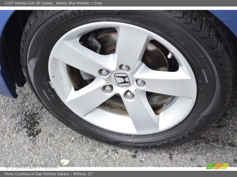 Atomic Blue Metallic / Gray 2007 Honda Civic EX Sedan