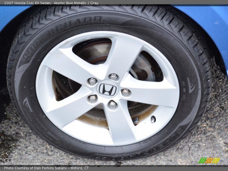 Atomic Blue Metallic / Gray 2007 Honda Civic EX Sedan