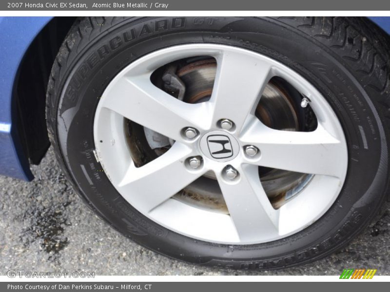 Atomic Blue Metallic / Gray 2007 Honda Civic EX Sedan