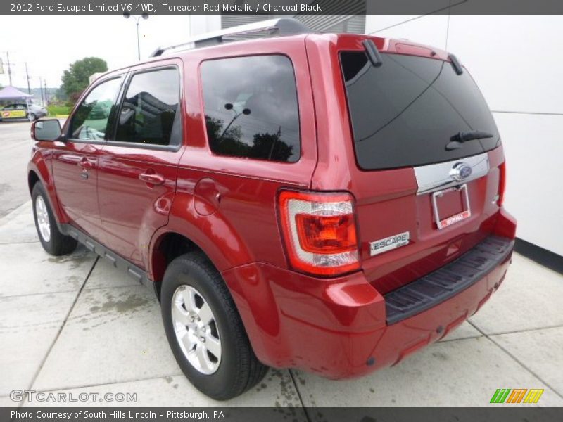 Toreador Red Metallic / Charcoal Black 2012 Ford Escape Limited V6 4WD