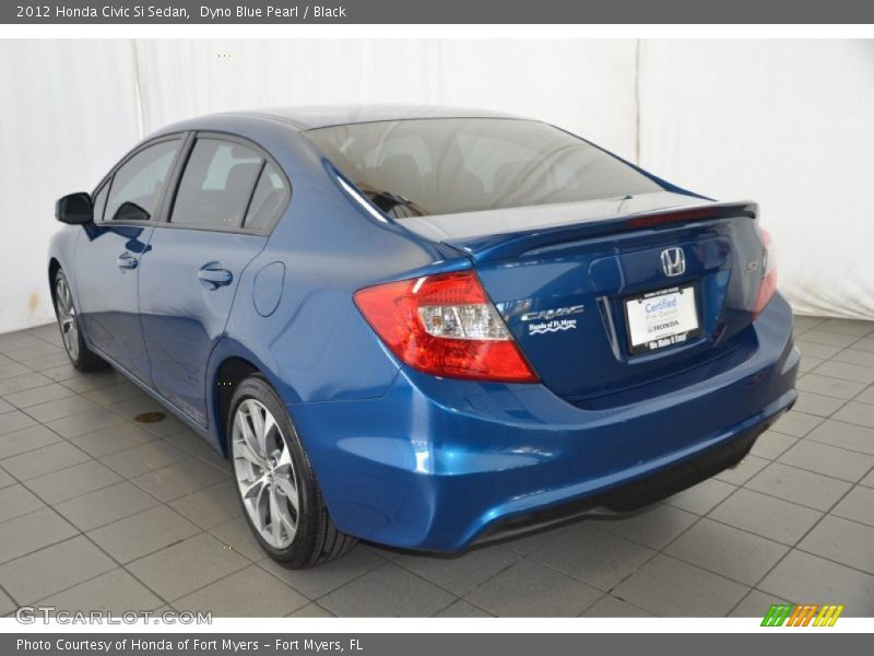 Dyno Blue Pearl / Black 2012 Honda Civic Si Sedan