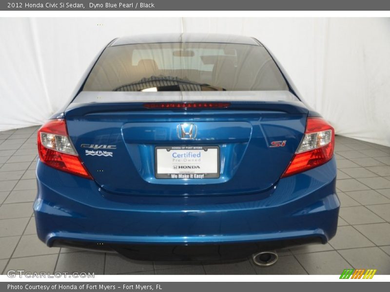 Dyno Blue Pearl / Black 2012 Honda Civic Si Sedan