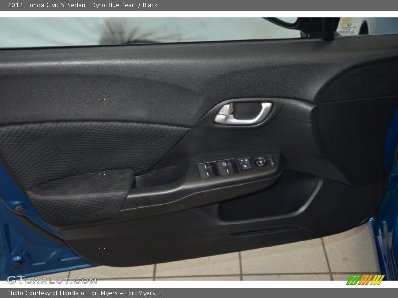 Dyno Blue Pearl / Black 2012 Honda Civic Si Sedan