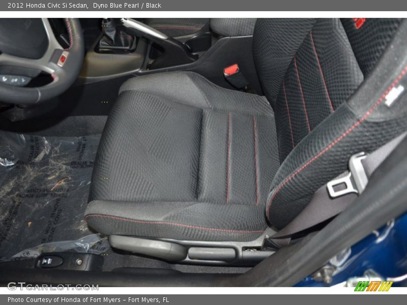 Dyno Blue Pearl / Black 2012 Honda Civic Si Sedan