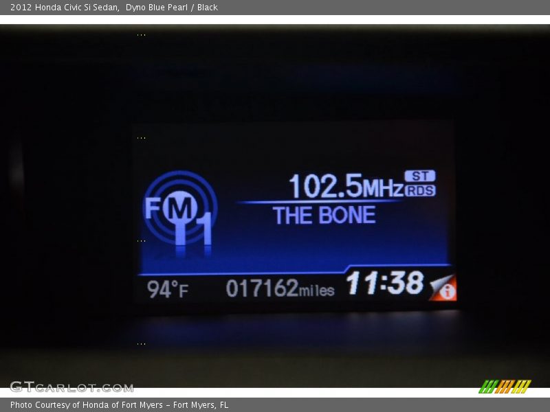 Dyno Blue Pearl / Black 2012 Honda Civic Si Sedan