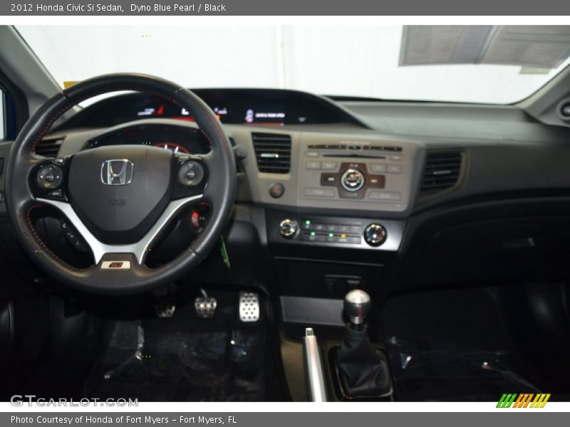 Dyno Blue Pearl / Black 2012 Honda Civic Si Sedan