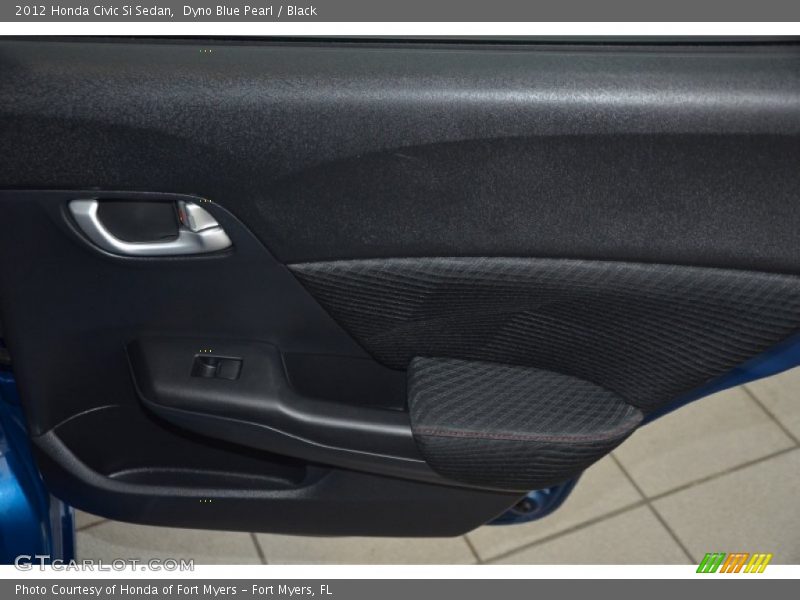 Dyno Blue Pearl / Black 2012 Honda Civic Si Sedan