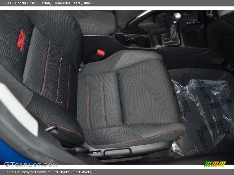 Dyno Blue Pearl / Black 2012 Honda Civic Si Sedan