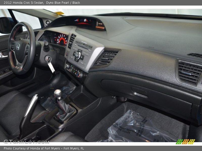 Dyno Blue Pearl / Black 2012 Honda Civic Si Sedan