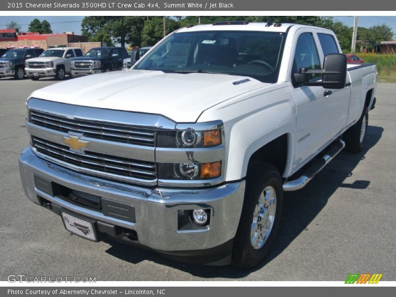 Summit White / Jet Black 2015 Chevrolet Silverado 3500HD LT Crew Cab 4x4