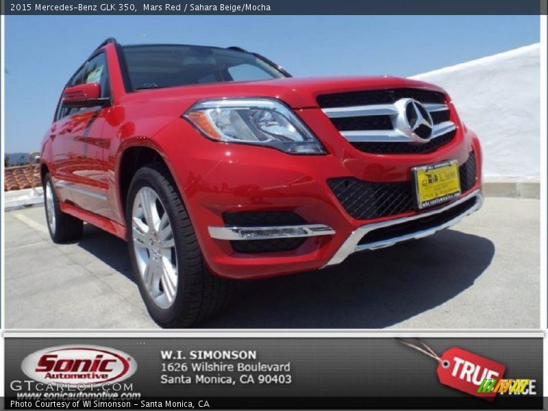 Mars Red / Sahara Beige/Mocha 2015 Mercedes-Benz GLK 350