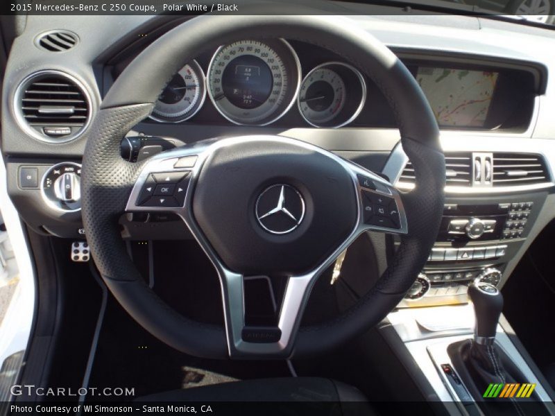 Polar White / Black 2015 Mercedes-Benz C 250 Coupe