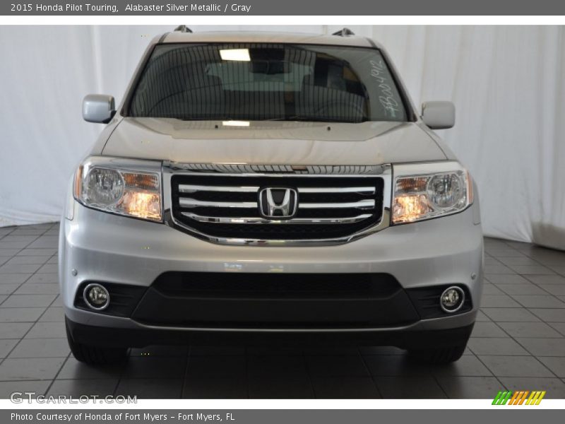 Alabaster Silver Metallic / Gray 2015 Honda Pilot Touring