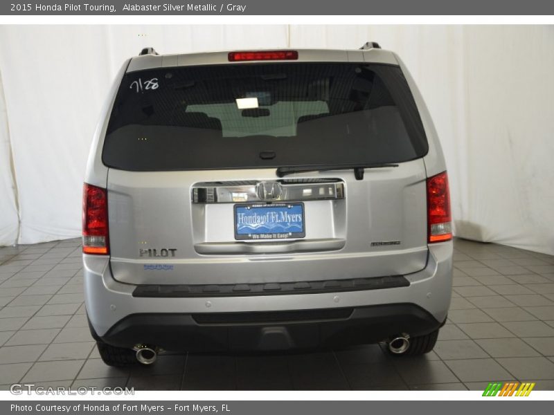 Alabaster Silver Metallic / Gray 2015 Honda Pilot Touring