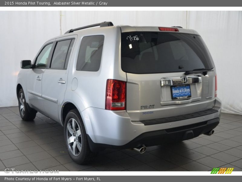 Alabaster Silver Metallic / Gray 2015 Honda Pilot Touring