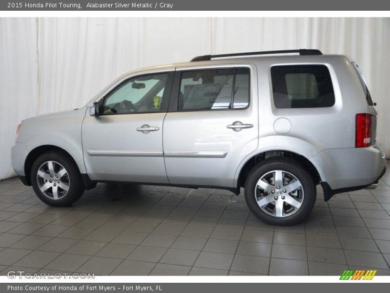 Alabaster Silver Metallic / Gray 2015 Honda Pilot Touring
