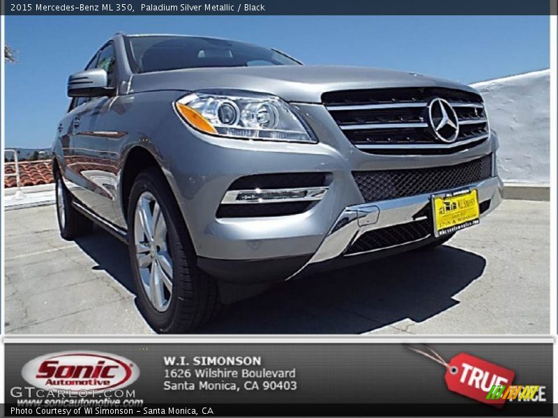 Paladium Silver Metallic / Black 2015 Mercedes-Benz ML 350