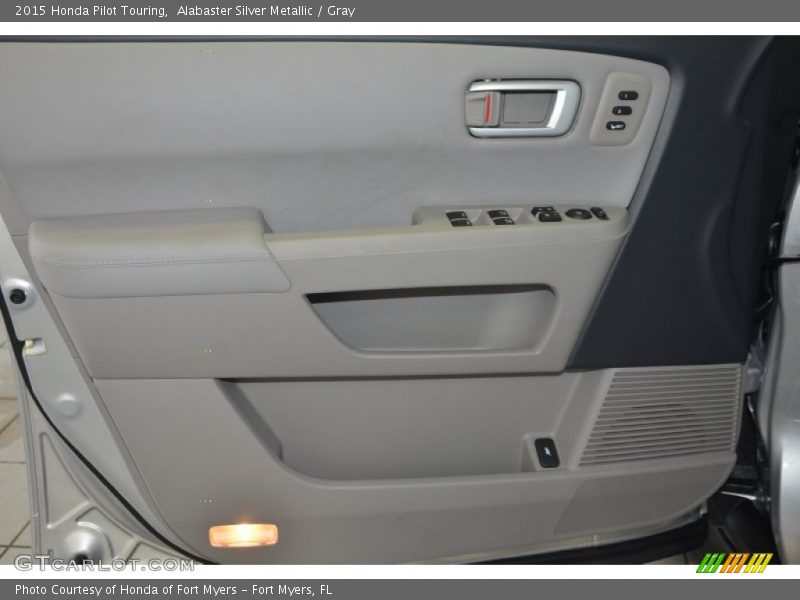 Alabaster Silver Metallic / Gray 2015 Honda Pilot Touring