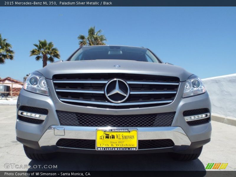 Paladium Silver Metallic / Black 2015 Mercedes-Benz ML 350