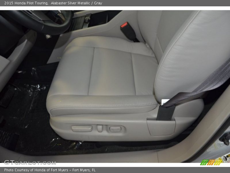 Alabaster Silver Metallic / Gray 2015 Honda Pilot Touring