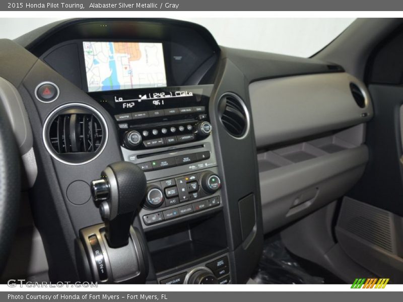 Alabaster Silver Metallic / Gray 2015 Honda Pilot Touring