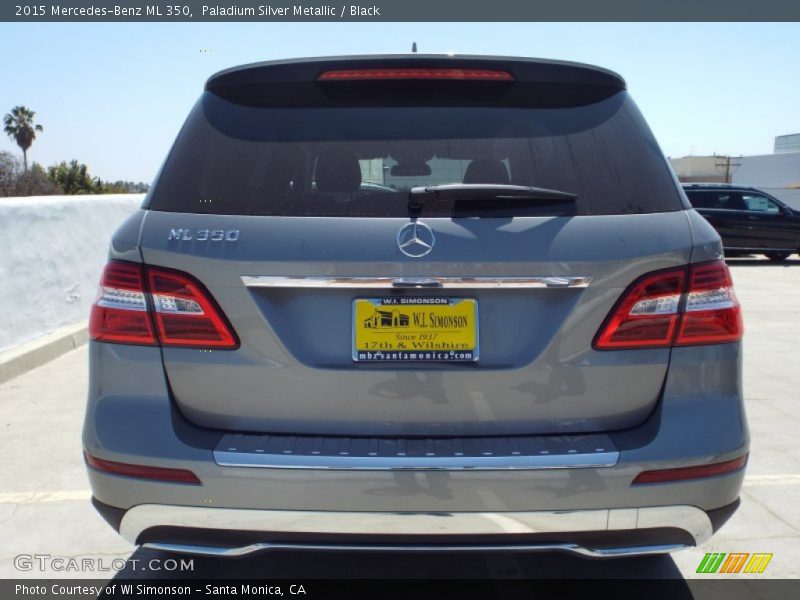 Paladium Silver Metallic / Black 2015 Mercedes-Benz ML 350