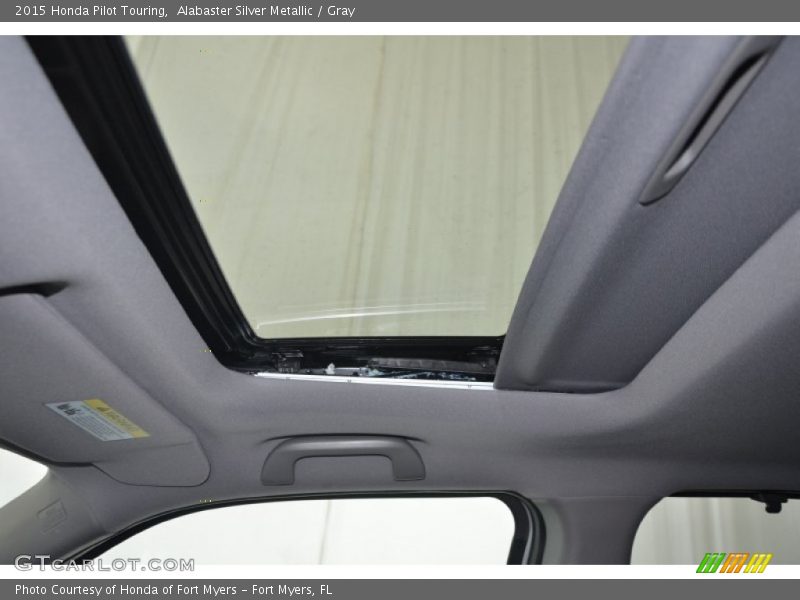 Alabaster Silver Metallic / Gray 2015 Honda Pilot Touring