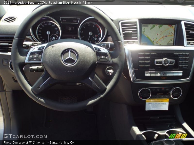 Paladium Silver Metallic / Black 2015 Mercedes-Benz ML 350