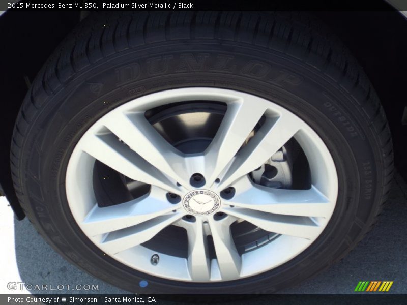Paladium Silver Metallic / Black 2015 Mercedes-Benz ML 350