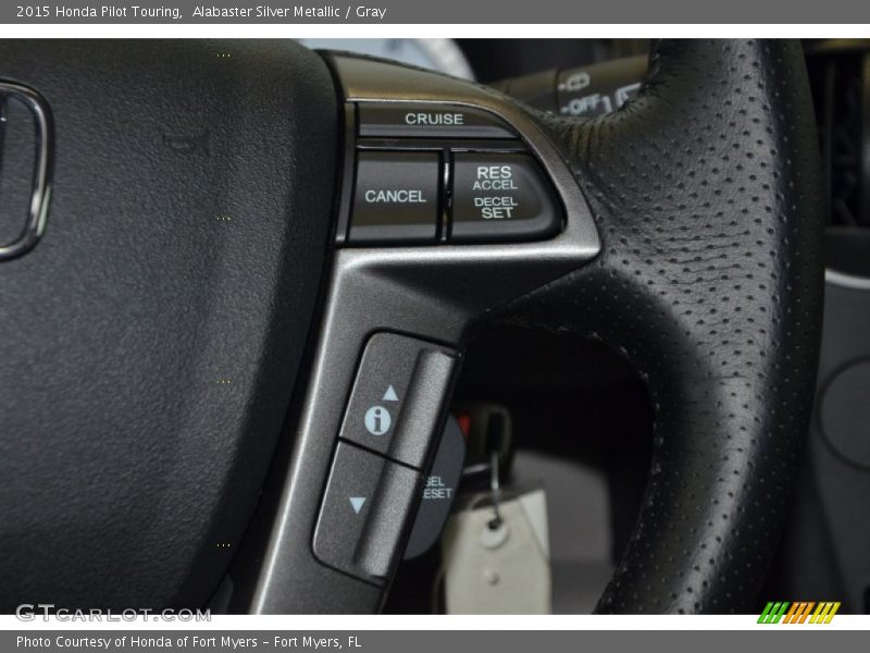 Alabaster Silver Metallic / Gray 2015 Honda Pilot Touring