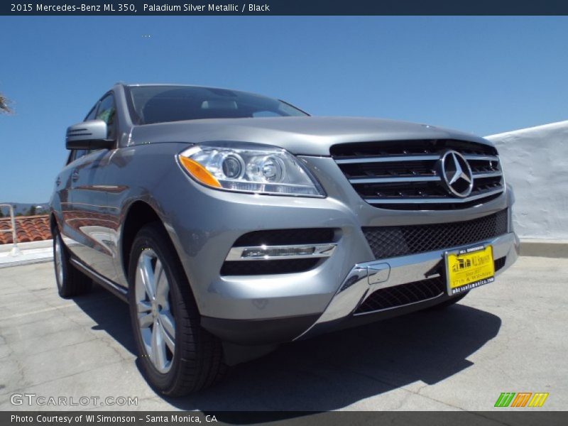 Paladium Silver Metallic / Black 2015 Mercedes-Benz ML 350