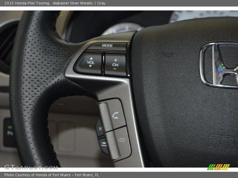 Alabaster Silver Metallic / Gray 2015 Honda Pilot Touring