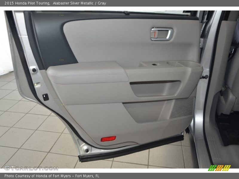 Alabaster Silver Metallic / Gray 2015 Honda Pilot Touring