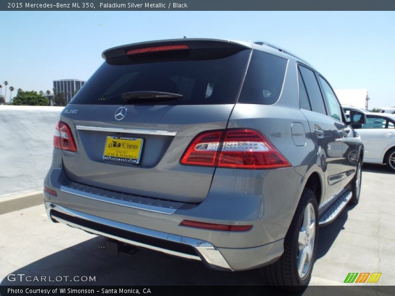 Paladium Silver Metallic / Black 2015 Mercedes-Benz ML 350