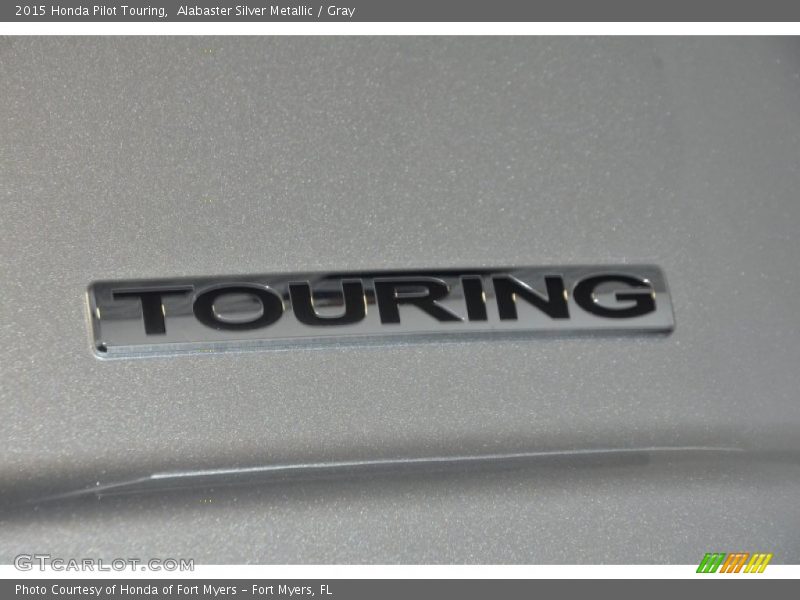 Alabaster Silver Metallic / Gray 2015 Honda Pilot Touring