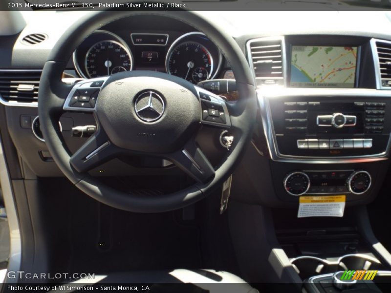 Paladium Silver Metallic / Black 2015 Mercedes-Benz ML 350