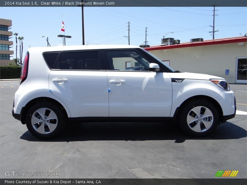 Clear White / Black Diamond Woven Cloth 2014 Kia Soul 1.6