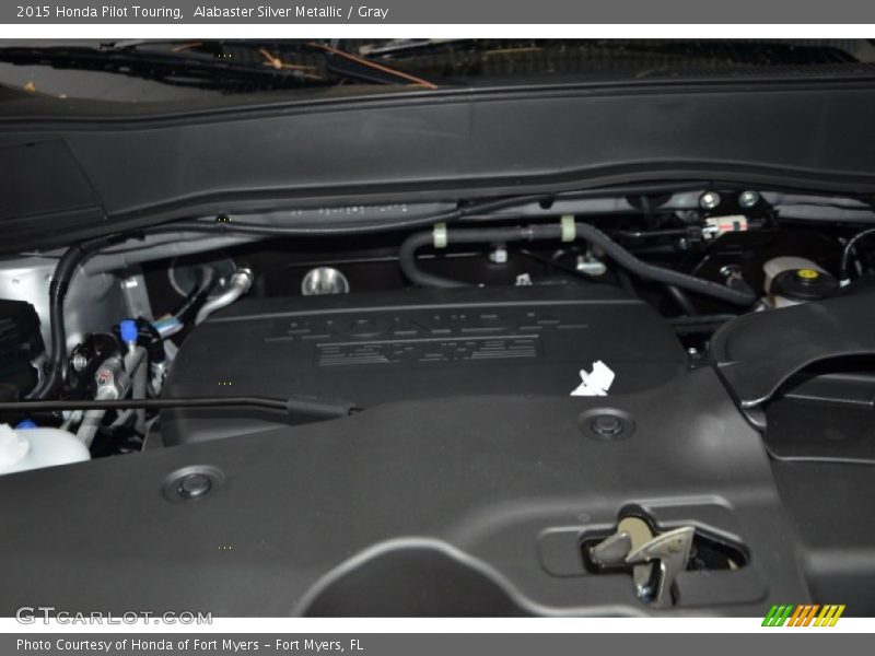 Alabaster Silver Metallic / Gray 2015 Honda Pilot Touring