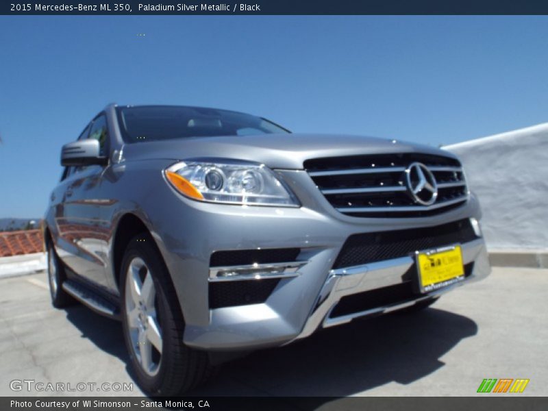 Paladium Silver Metallic / Black 2015 Mercedes-Benz ML 350
