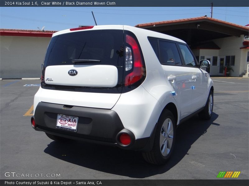 Clear White / Black Diamond Woven Cloth 2014 Kia Soul 1.6