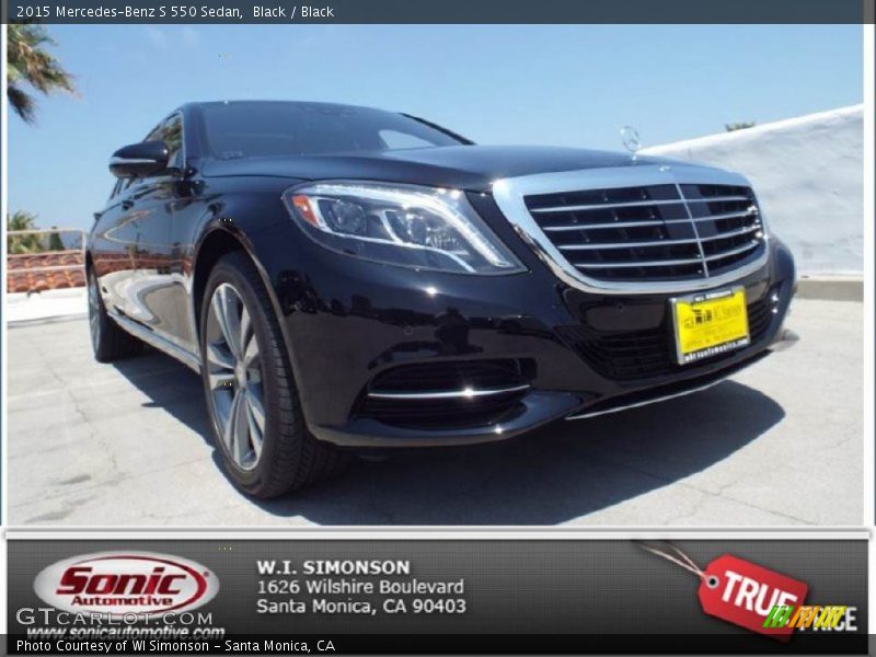 Black / Black 2015 Mercedes-Benz S 550 Sedan