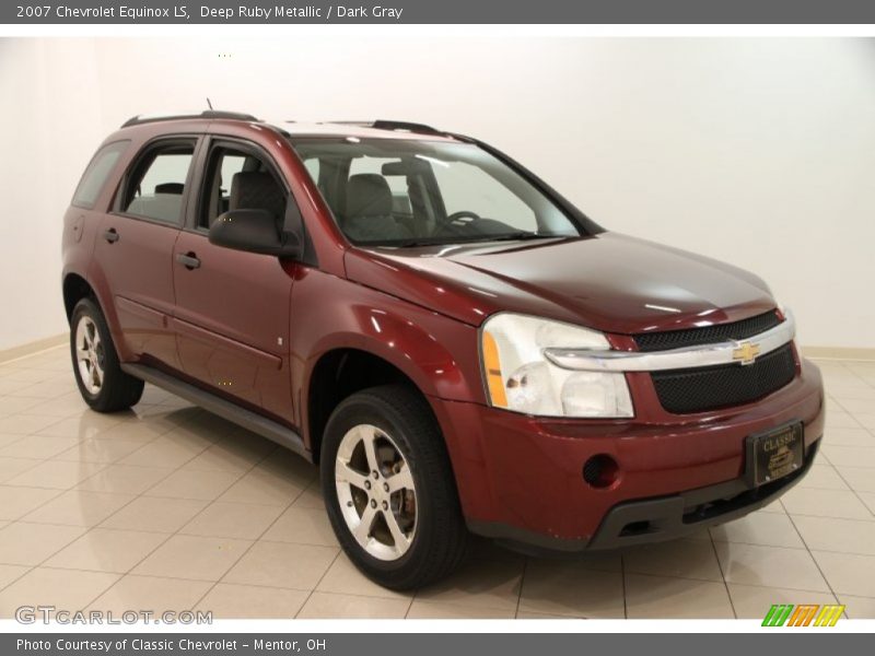 Deep Ruby Metallic / Dark Gray 2007 Chevrolet Equinox LS