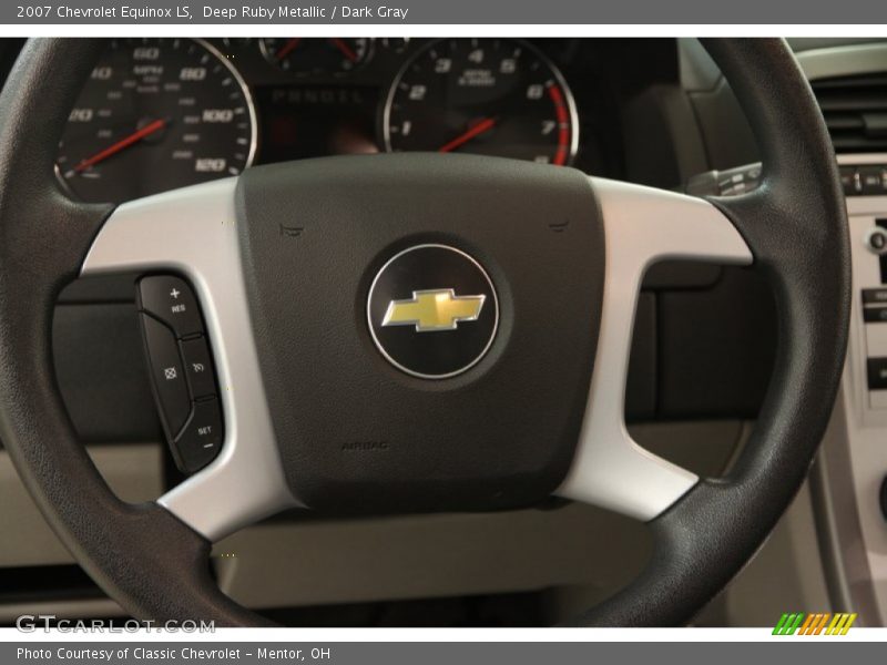 Deep Ruby Metallic / Dark Gray 2007 Chevrolet Equinox LS
