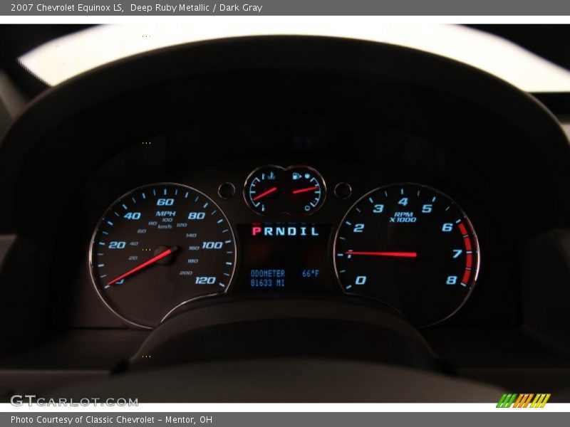Deep Ruby Metallic / Dark Gray 2007 Chevrolet Equinox LS
